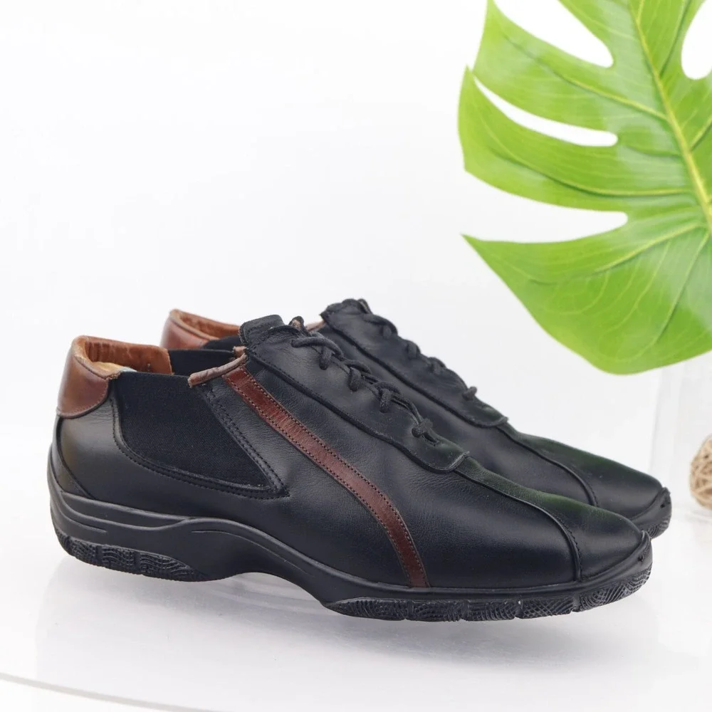 Allen Edmonds Shoes Mens Rambler Driving Sneakers Size 8 Black Leather Lace Up